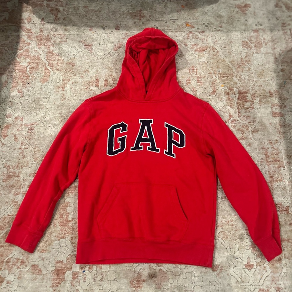 GAP Men's Bold Red Hoodie Sweater